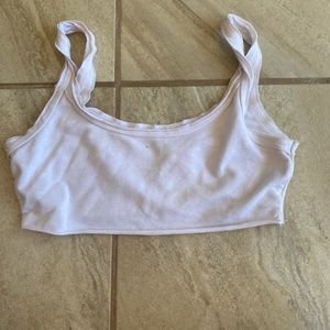White cropped tank top.